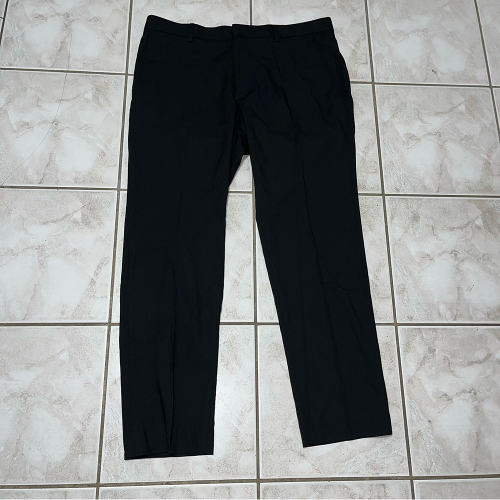 Billy London UK Dress Pants Mens 36x30 Black Straight Leg Pockets Suit Bottoms